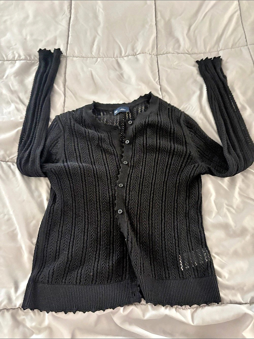 Gap Black Open Knit Cardigan Small